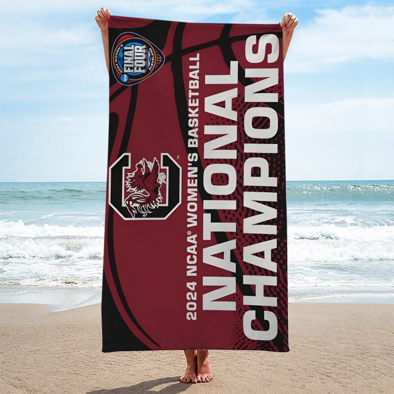 South Carolina Gamecocks Womens Basketball Rectangle Beach Towel WBT1130